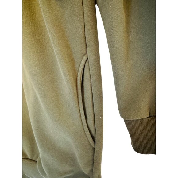 2/$30 Ellie & Kate Medium Olive Green Lace-Up Sweatshirt Dress - Picture 13 of 16